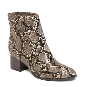 NWT faux snakeskin rubber ankle boot